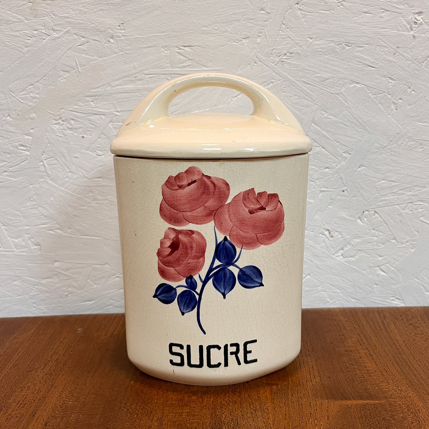 6 pots à épices HBCM décor « Rose Rouge »