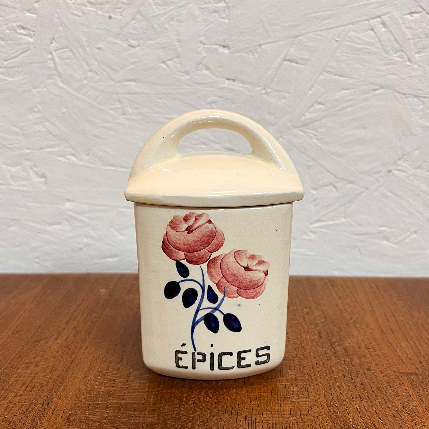 6 pots à épices HBCM décor « Rose Rouge »