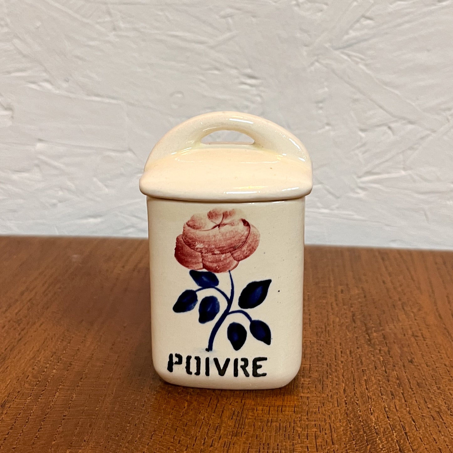 6 pots à épices HBCM décor « Rose Rouge »