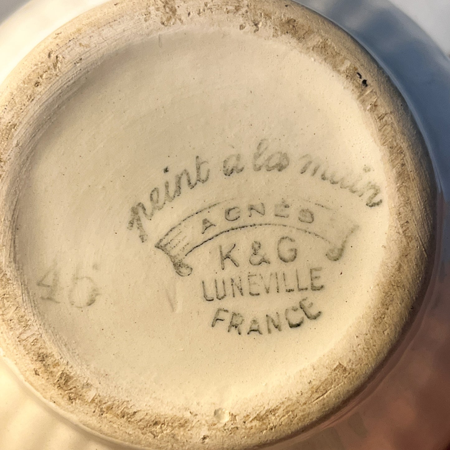 sucrier et pot à lait Lunéville décor « Agnès »
