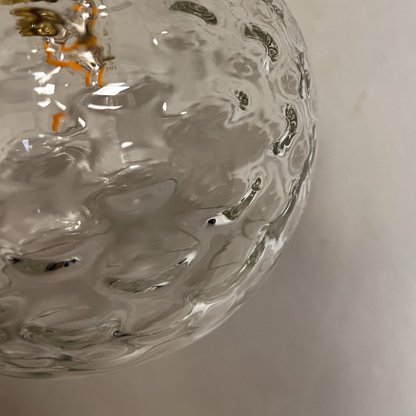 suspension globe vintage en verre bubble