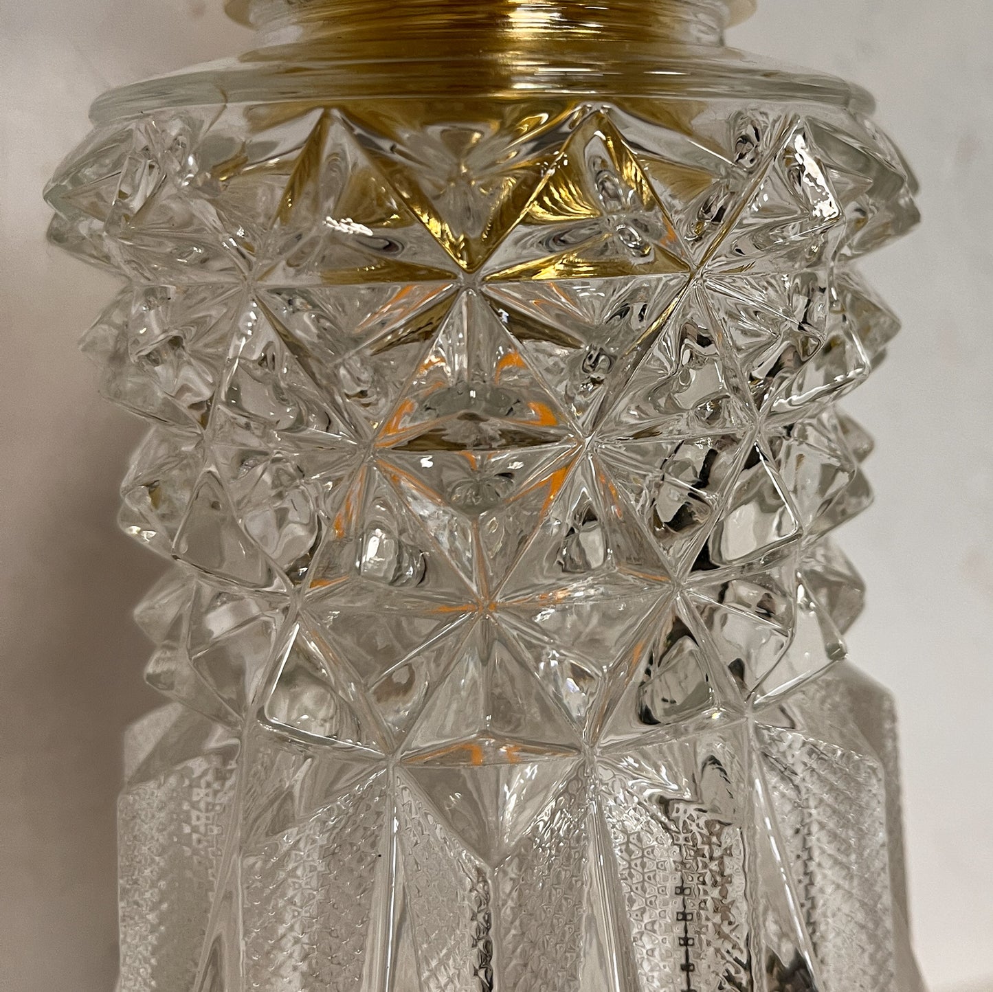 baladeuse vintage tulipe en verre ciselé