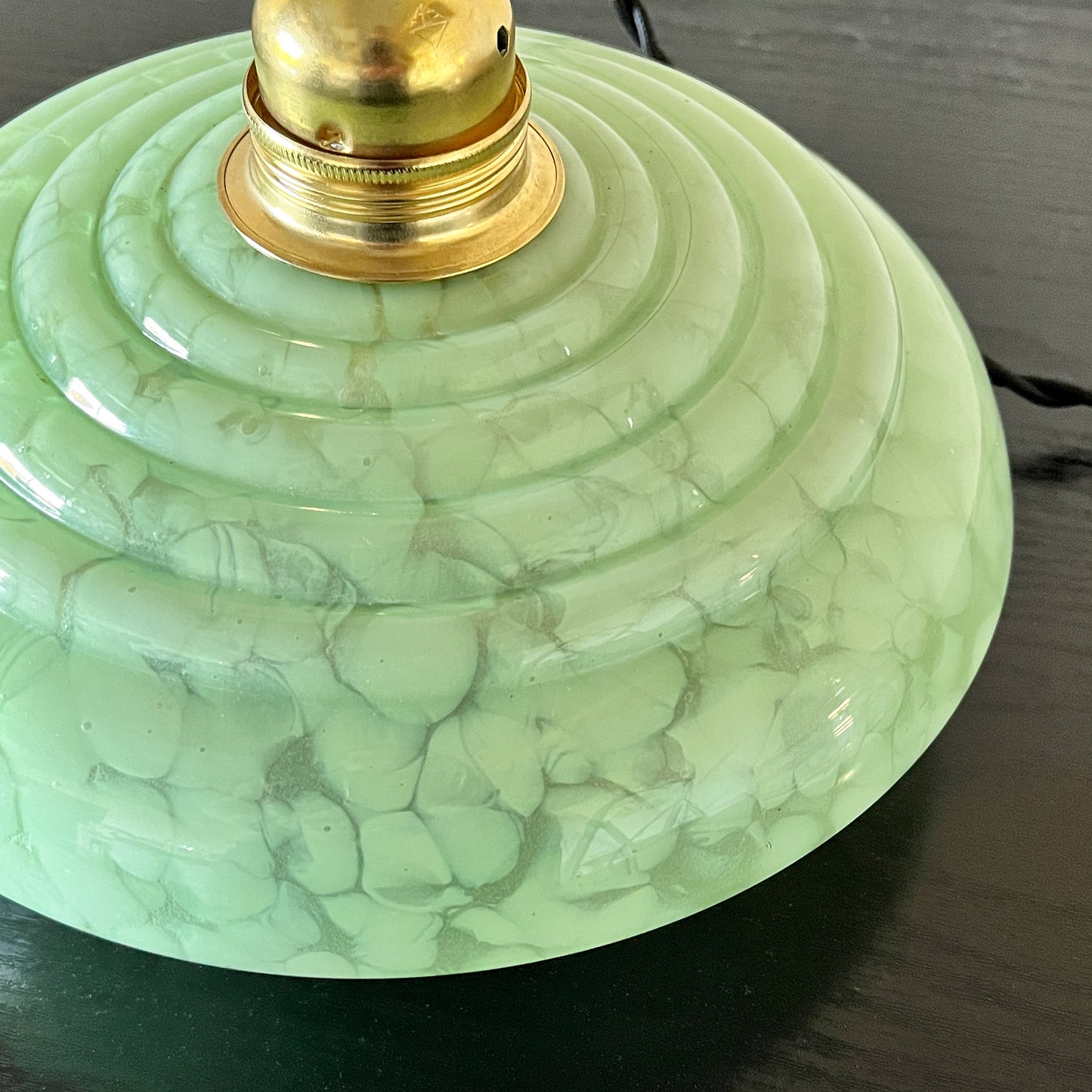 suspension globe vintage verre de Clichy