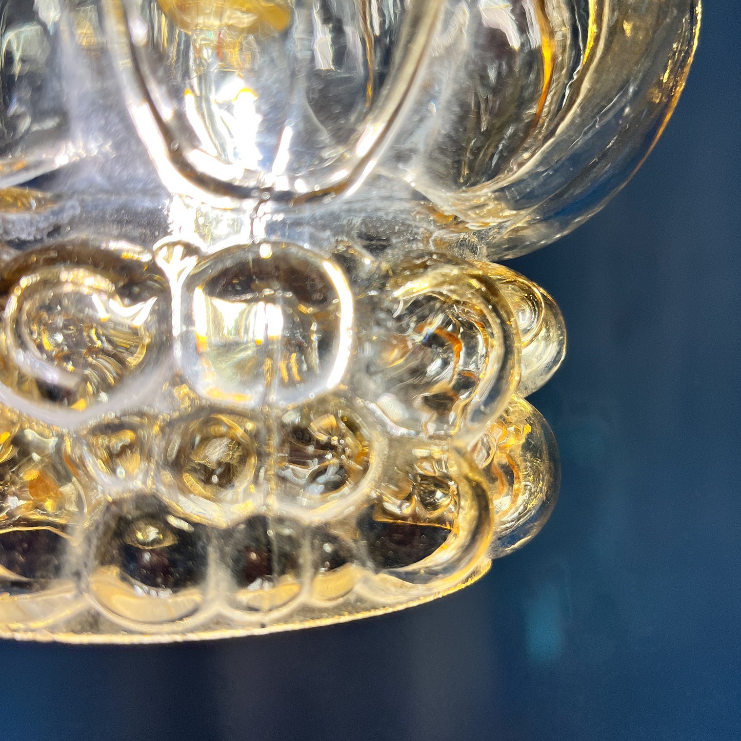 suspension vintage globe bubble ambré