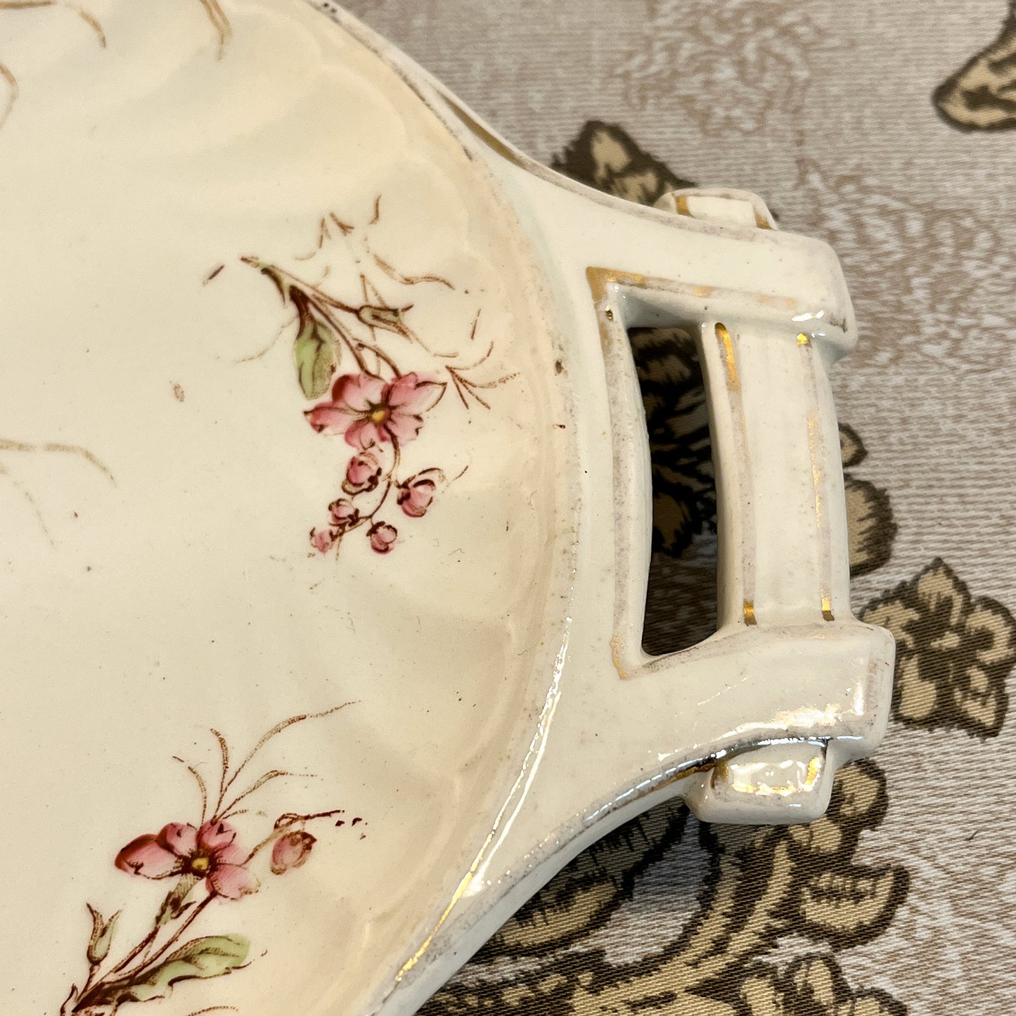 assiette à tartine Lunéville décor « Myosotis »