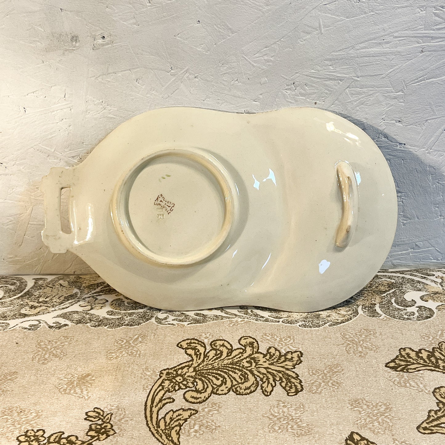 assiette à tartine Lunéville décor « Myosotis »