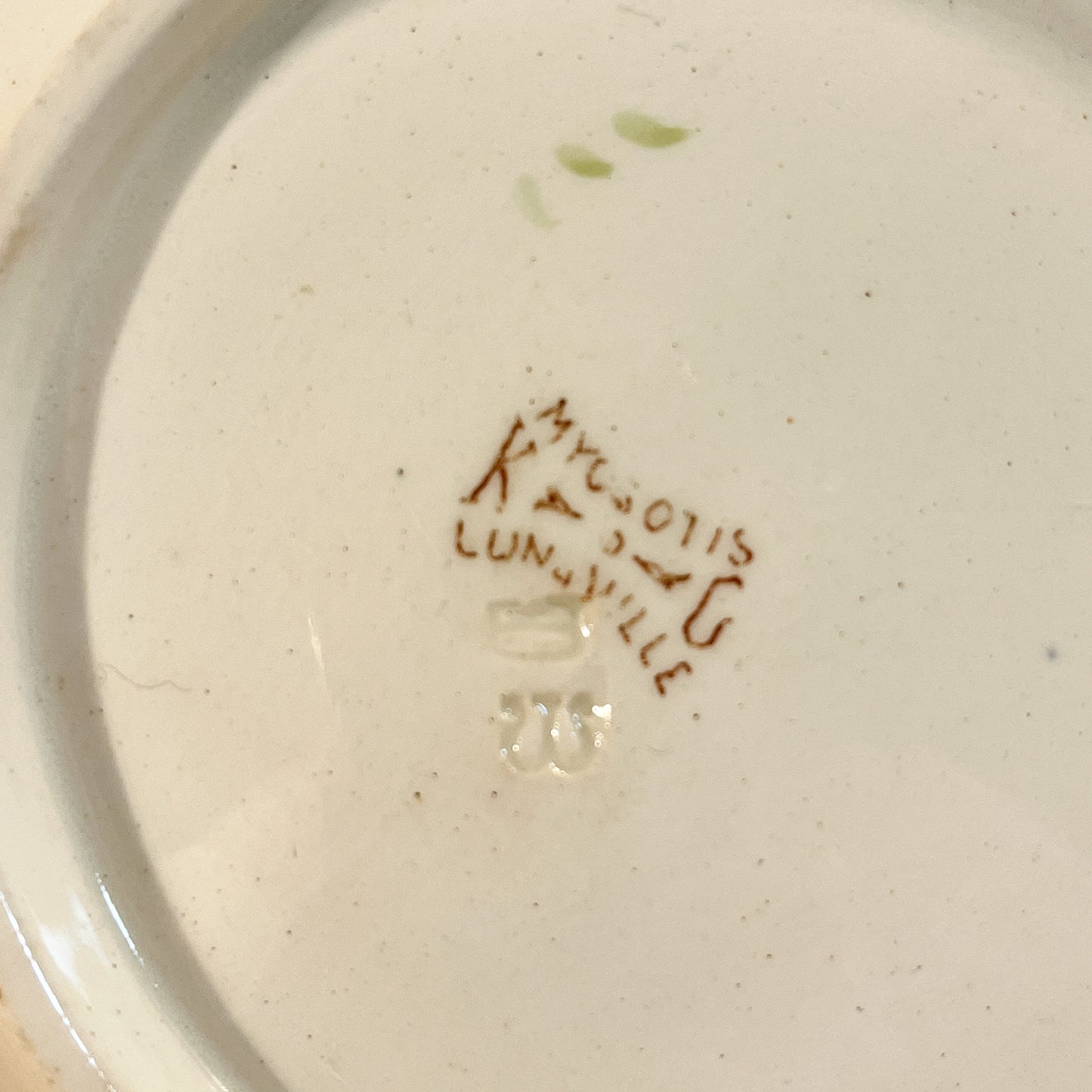 assiette à tartine Lunéville décor « Myosotis »