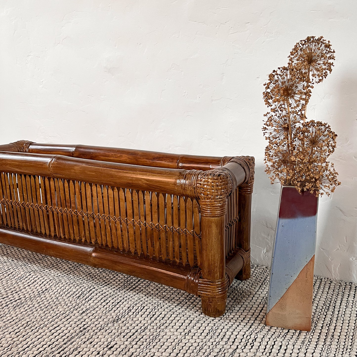 grande jardinière en bambou