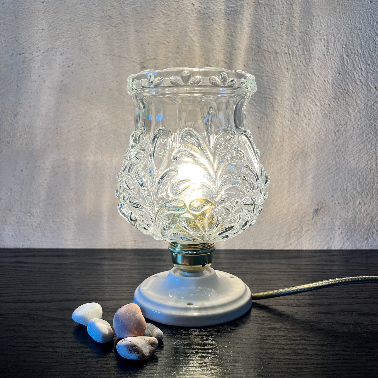 lampe à poser globe vintage