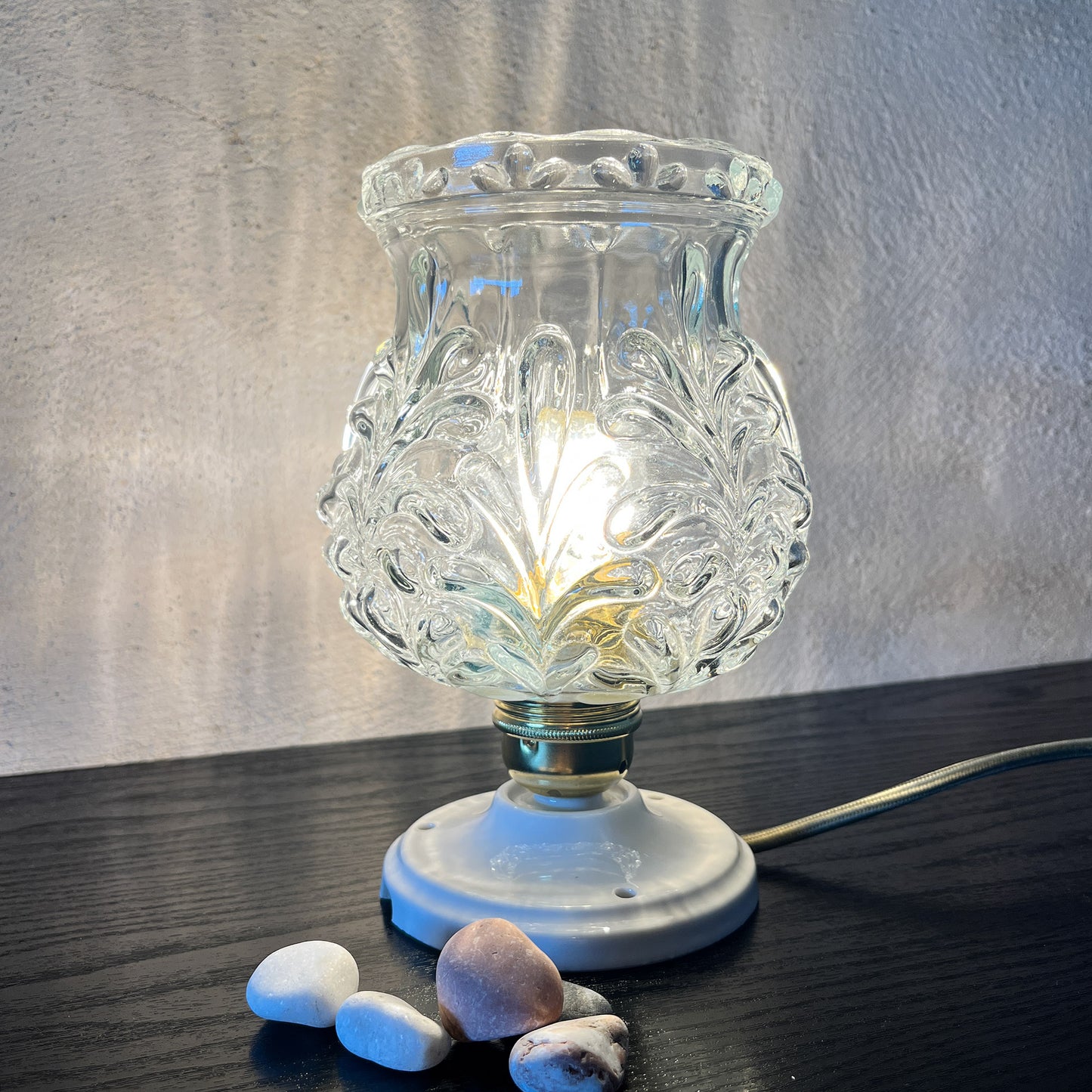 lampe à poser globe vintage