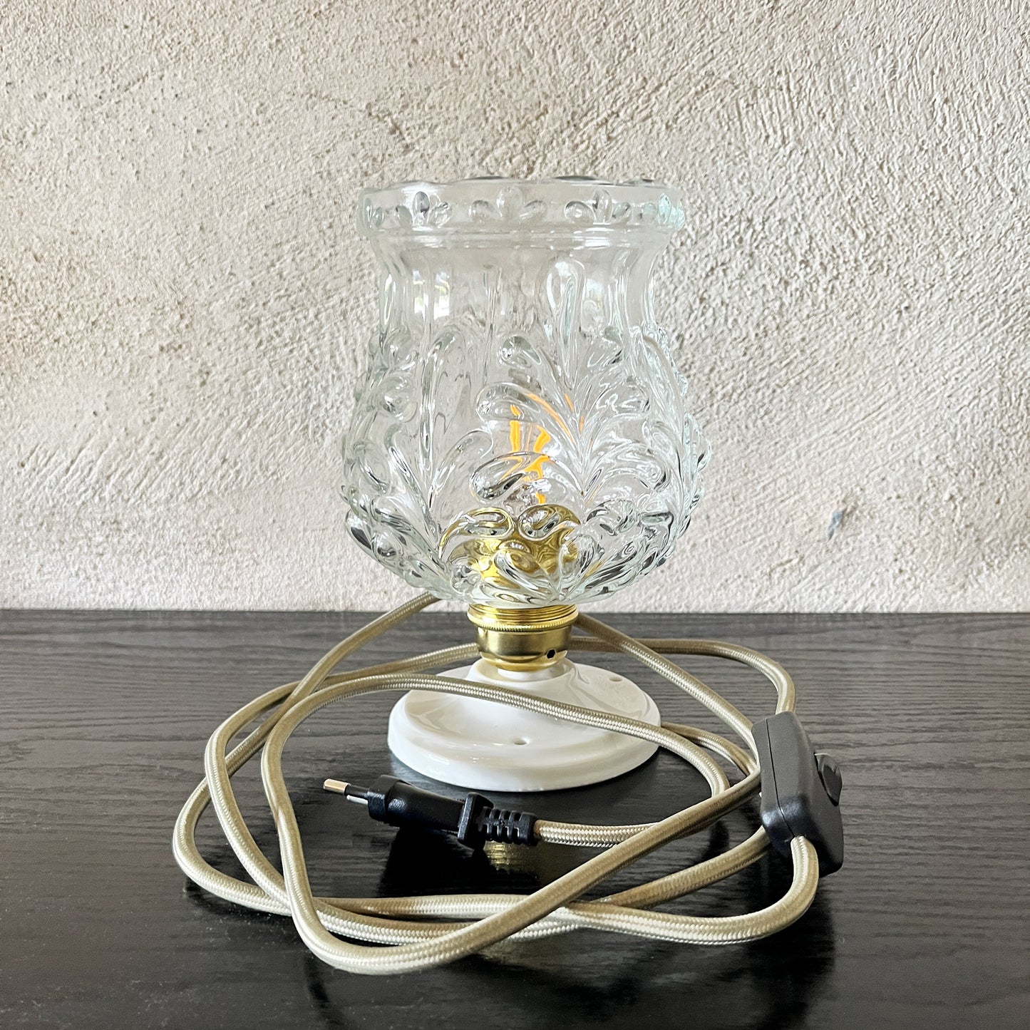 lampe à poser globe vintage