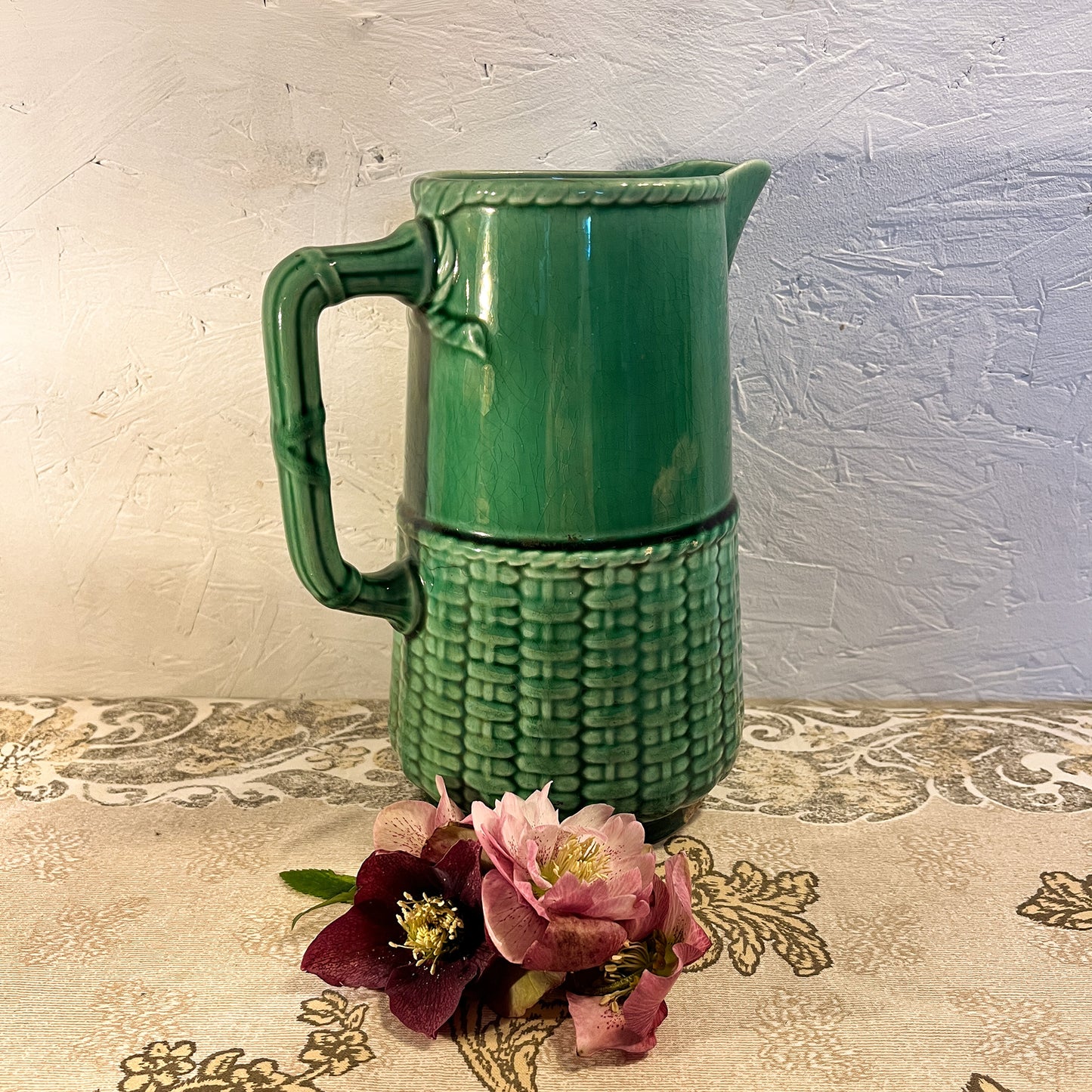 pichet vert vintage Sarreguemines