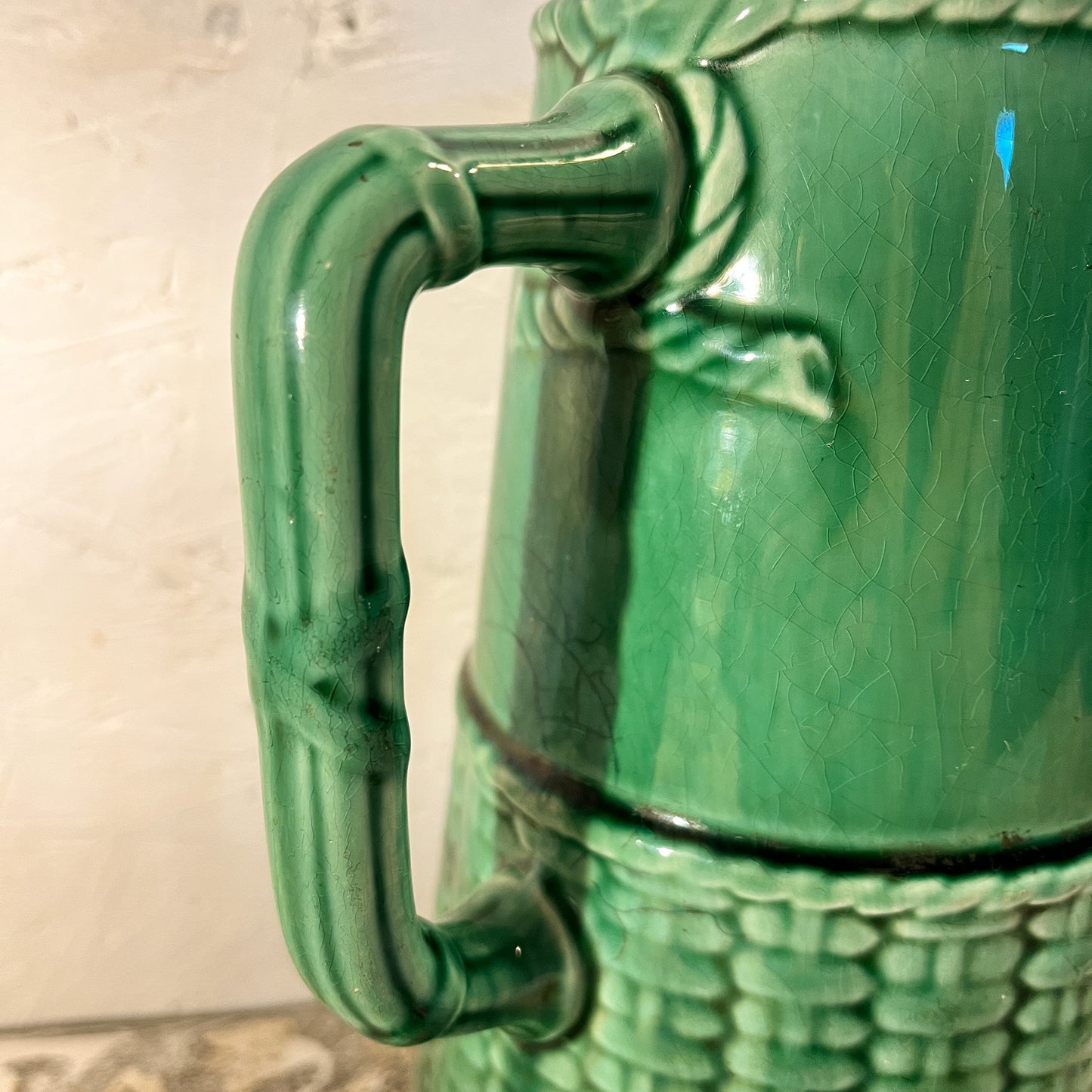 pichet vert vintage Sarreguemines