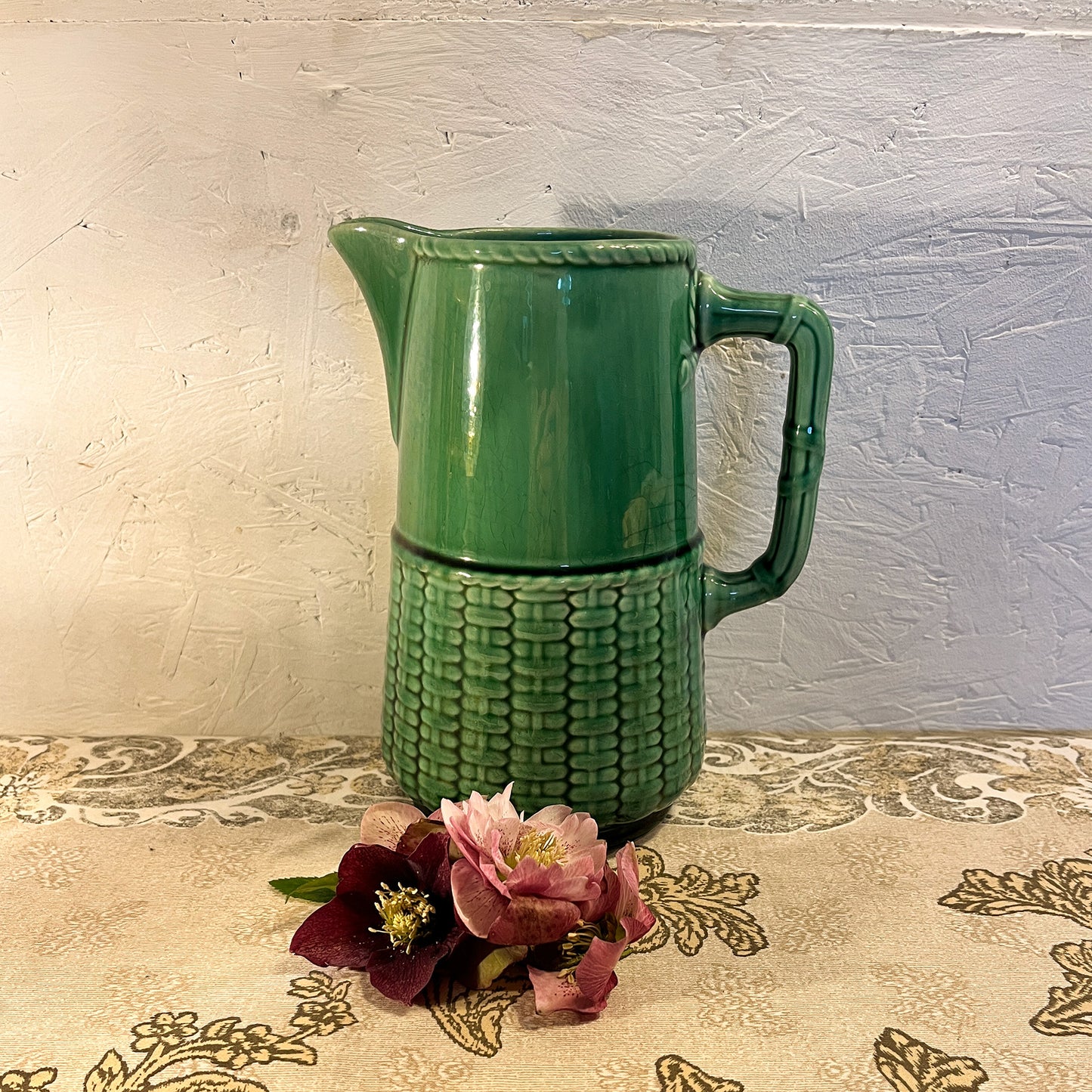 pichet vert vintage Sarreguemines