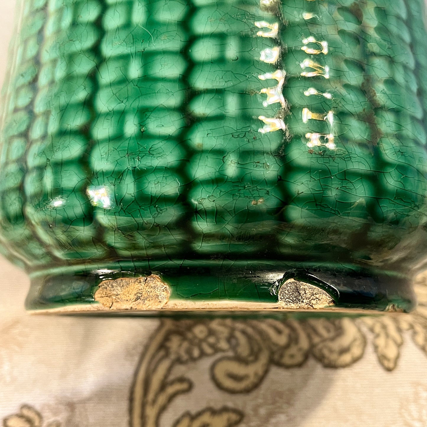 pichet vert vintage Sarreguemines