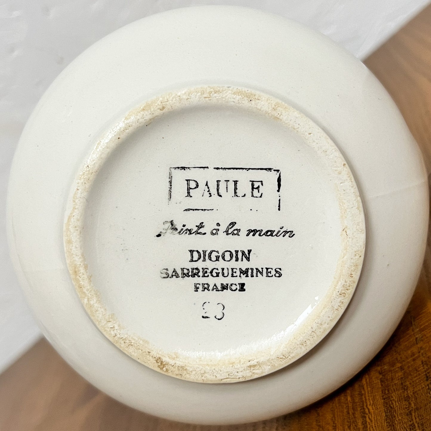 service à café Digoin Sarreguemines décor « Paule »