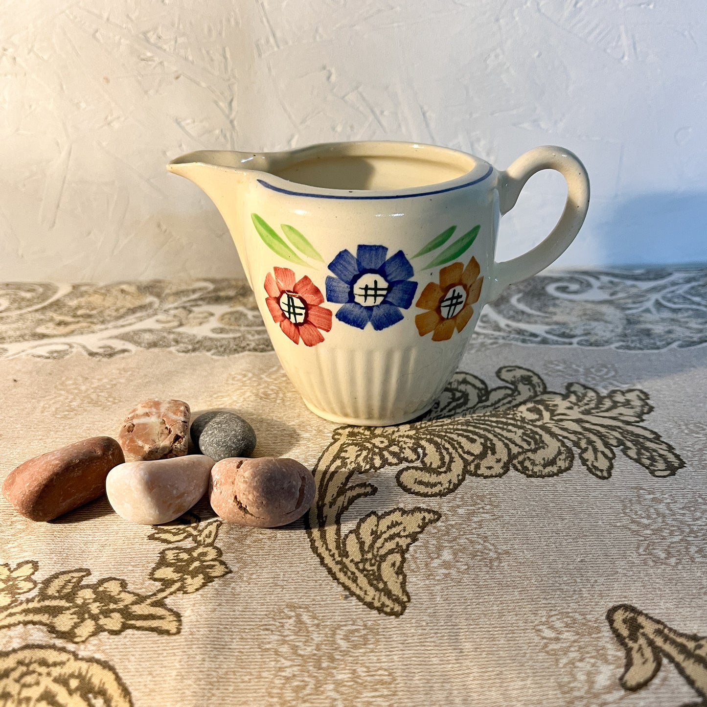 sucrier et pot à lait Lunéville décor « Agnès »