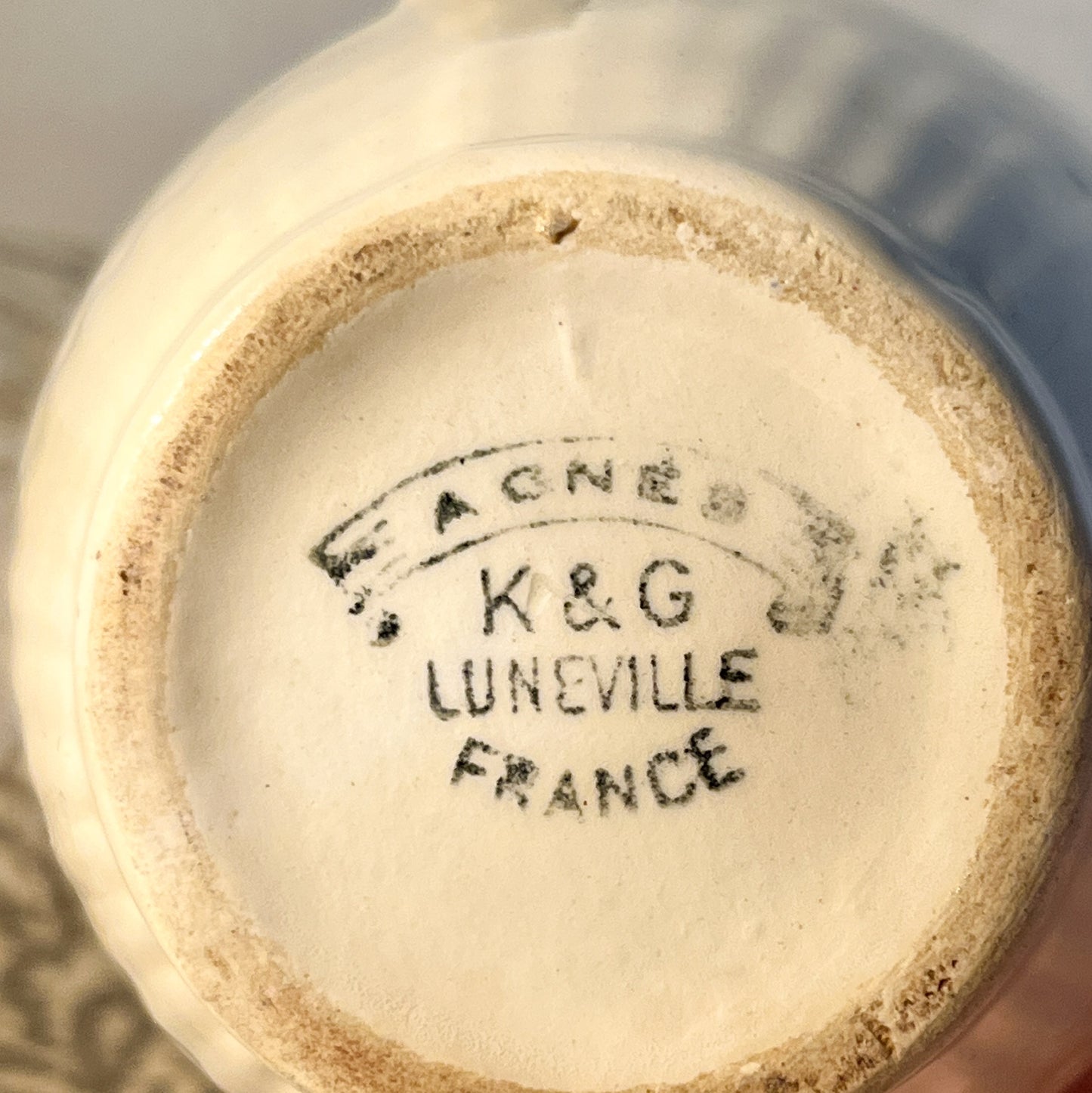 sucrier et pot à lait Lunéville décor « Agnès »