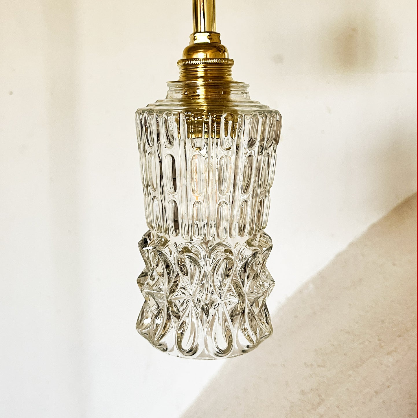 suspension en cascade de 3 globes en verre