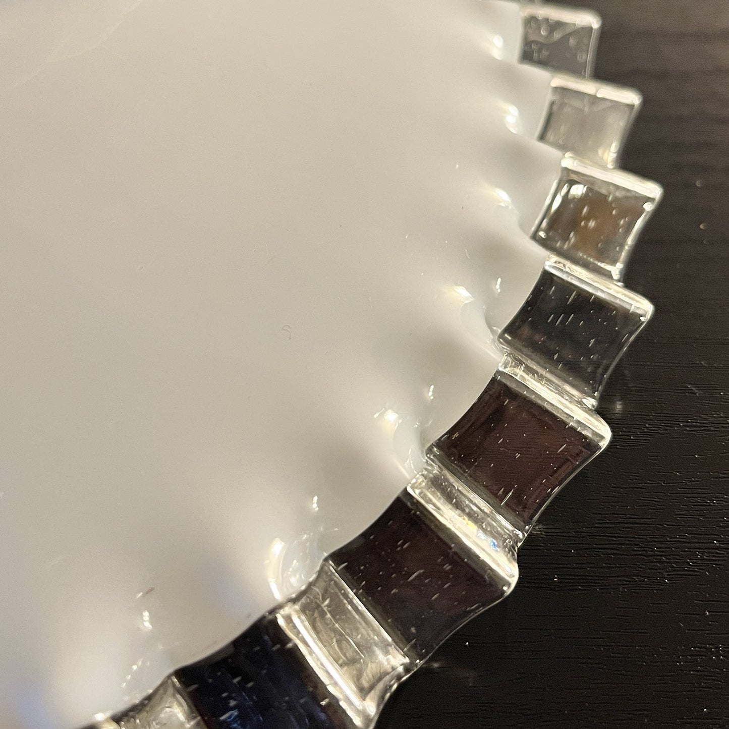 suspension abat-jour vintage opaline blanche