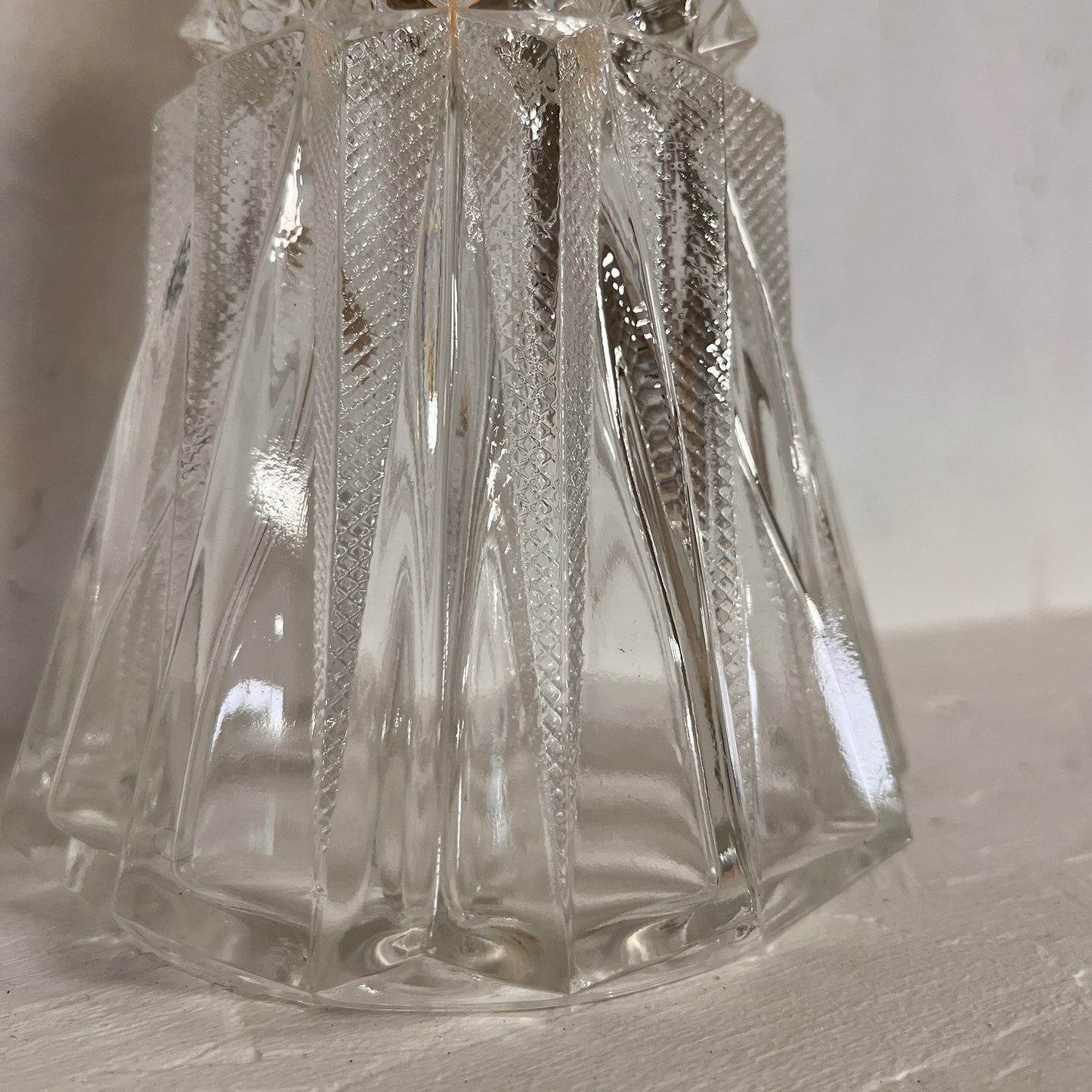 baladeuse vintage tulipe en verre ciselé