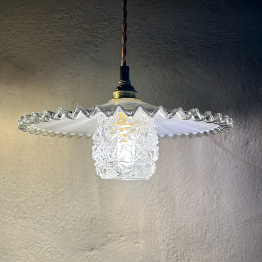 suspension double globe vintage