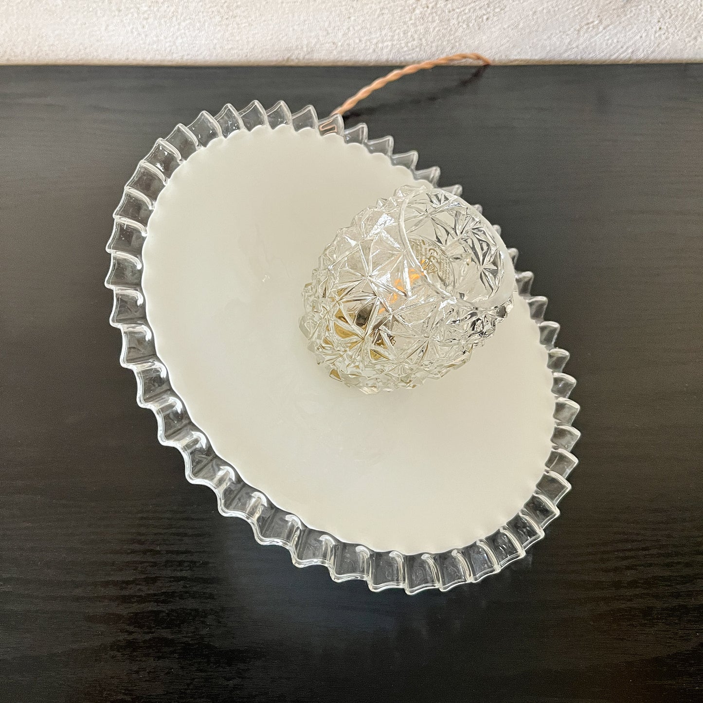 suspension double globe vintage