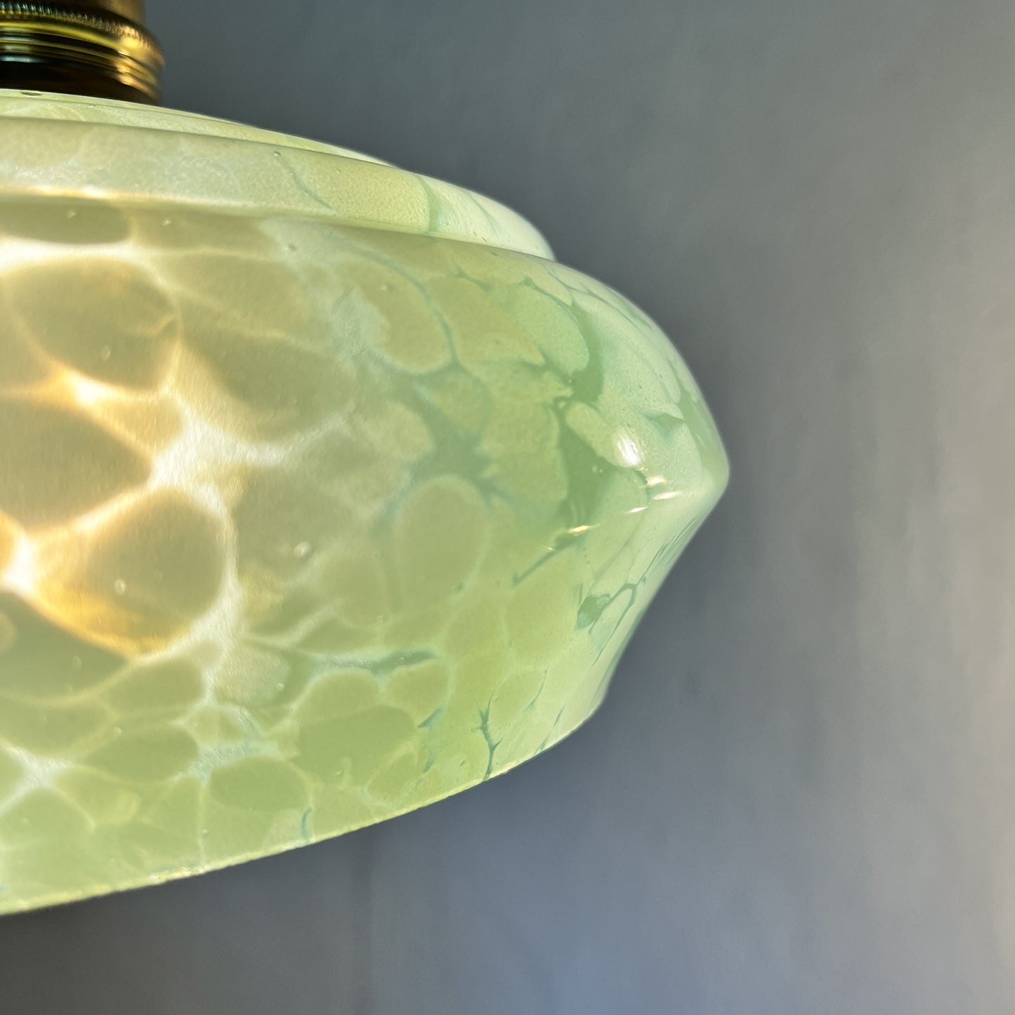 suspension globe vintage verre de Clichy