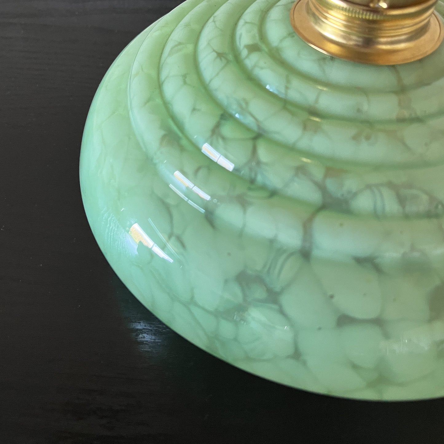 suspension globe vintage verre de Clichy