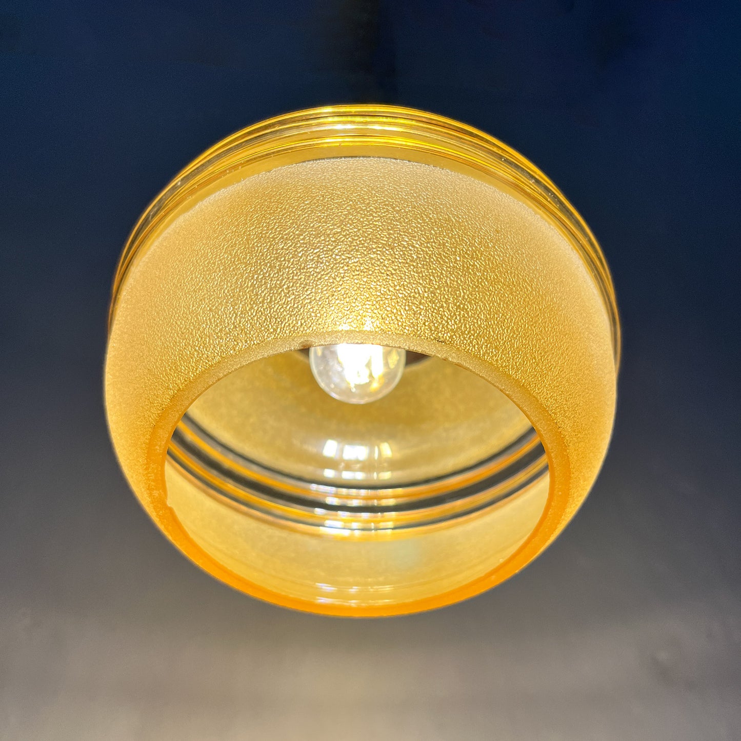 suspension vintage globe verre granité or