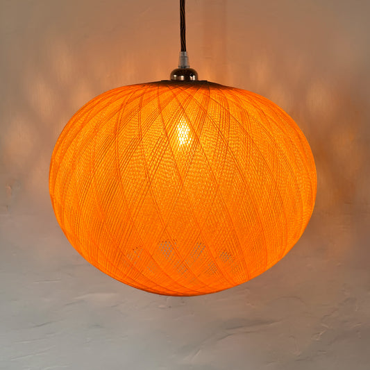 suspension vintage en fil nylon orange