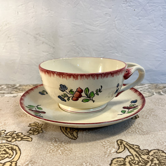 tasse et soucoupe faïence Gien