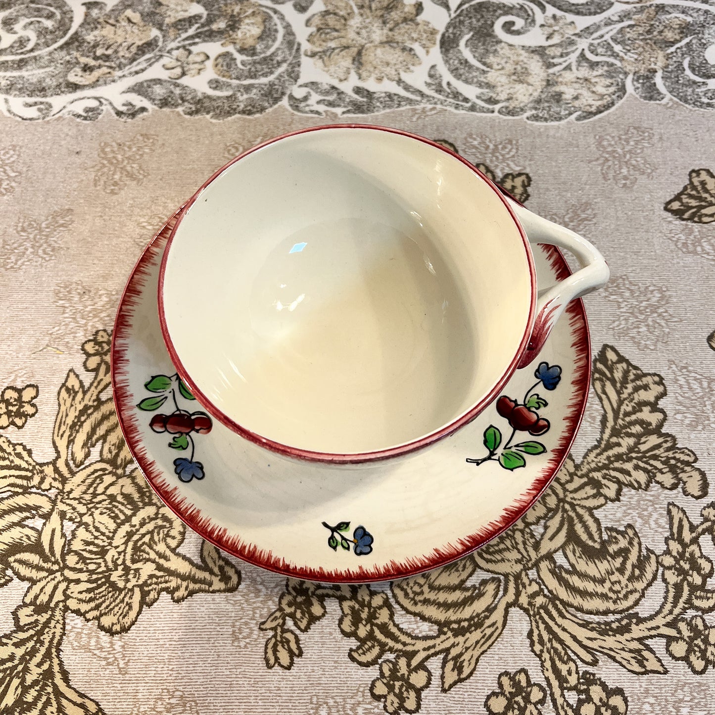 tasse et soucoupe faïence Gien