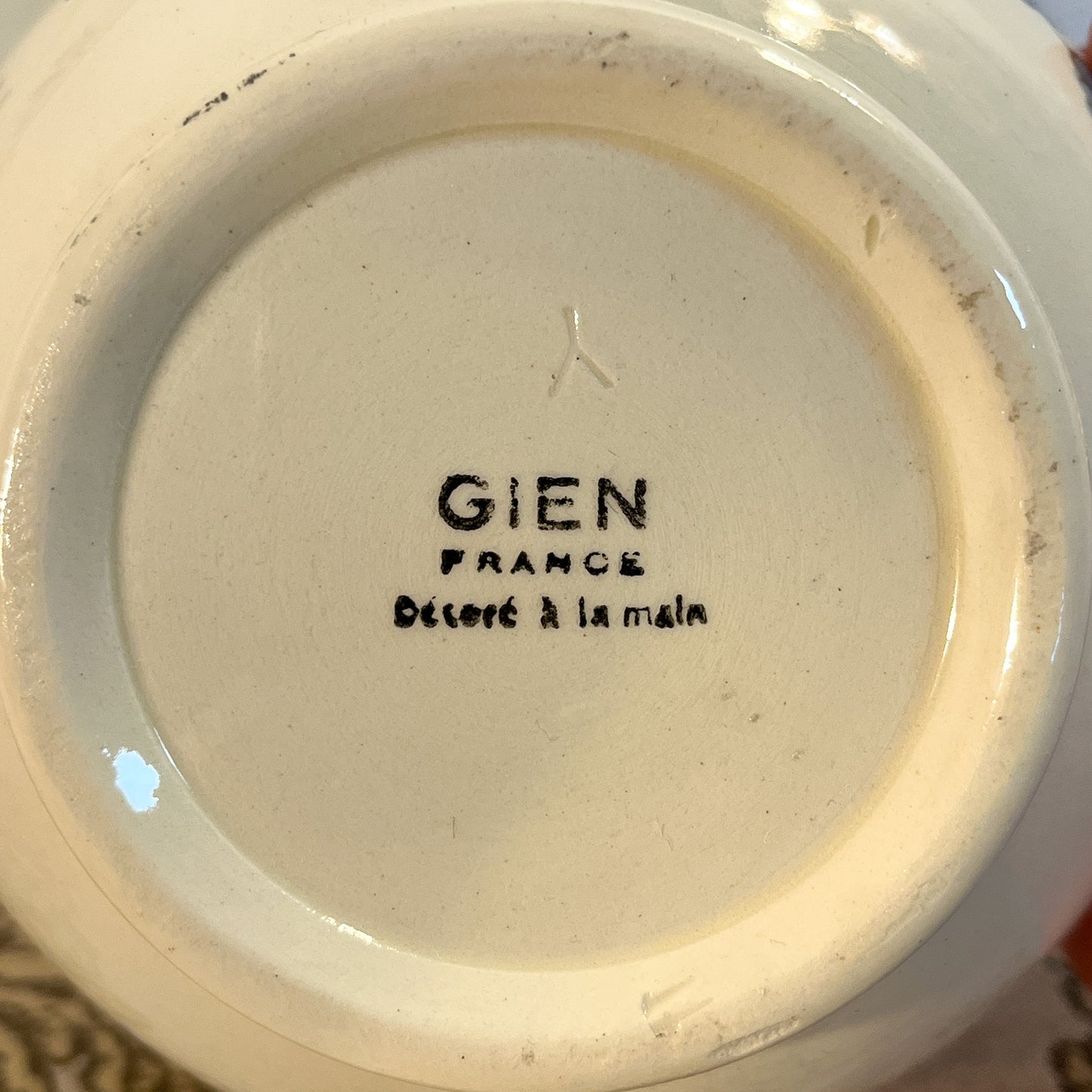 tasse et soucoupe faïence Gien