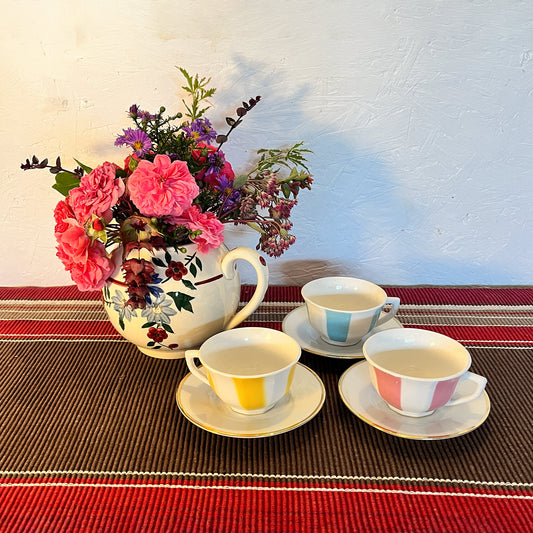 anciennes tasses à thé Digoin